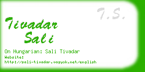 tivadar sali business card